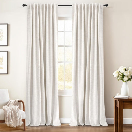 INOVADAY 100% Blackout Curtains for Bedroom, 63 Inches Length