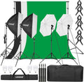 Photography Lighting Kit with 8.5x10ft Backdrops - Full Studio Set