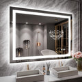 LOAAO 40x30 LED Bathroom Mirror with Lights - Dimmable, Anti-Fog