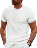 PJ PAUL JONES Men's Short Sleeve Knit T-Shirt - Textured Crewneck made