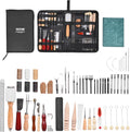 Leather Working Tools Kit 59 PCS - Complete Leathercraft Set