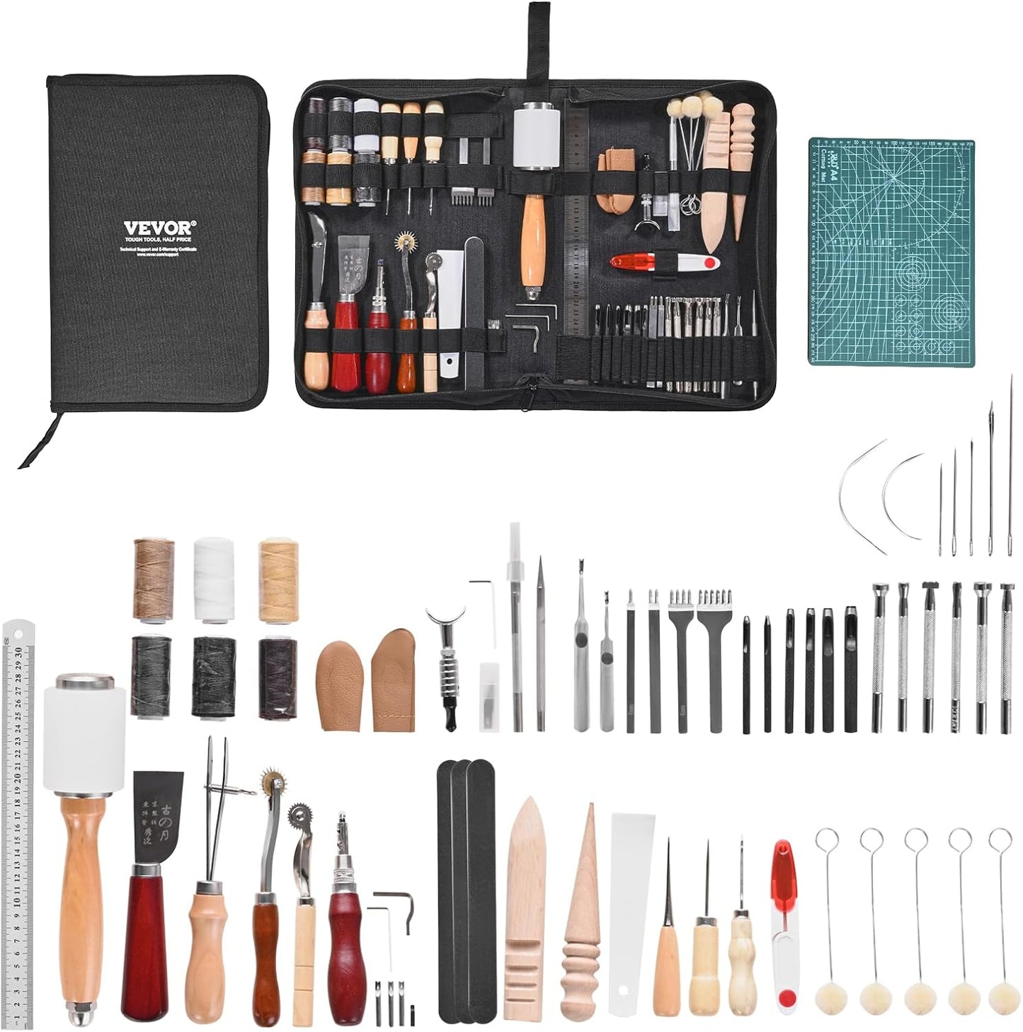 VEVOR Leather Working Tools Kit for Crafting Enthusiasts and Pros
