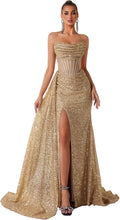 Cocktail Evening Gowns for Women - Sequin Tulle Formal Dresses