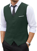 Mens Slim Fit Business Formal Waistcoat - Classic Twill Vest