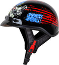 Cartman Cruiser Scooter Motorcycle Half Face Helmet - USA Skull