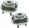 TRQ Front Wheel Hub Bearings Assembly Set Compatible with Ram 1500