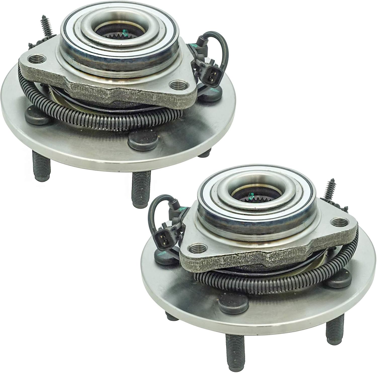 TRQ Front Wheel Hub Bearings Assembly Set for Ram 1500 Models