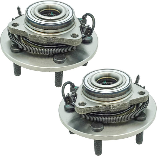 TRQ Front Wheel Hub Bearings Assembly Set for Ram 1500 Models
