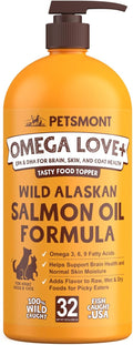 Wild Alaskan Salmon Oil for Dogs Formula 32 oz - Liquid Pump