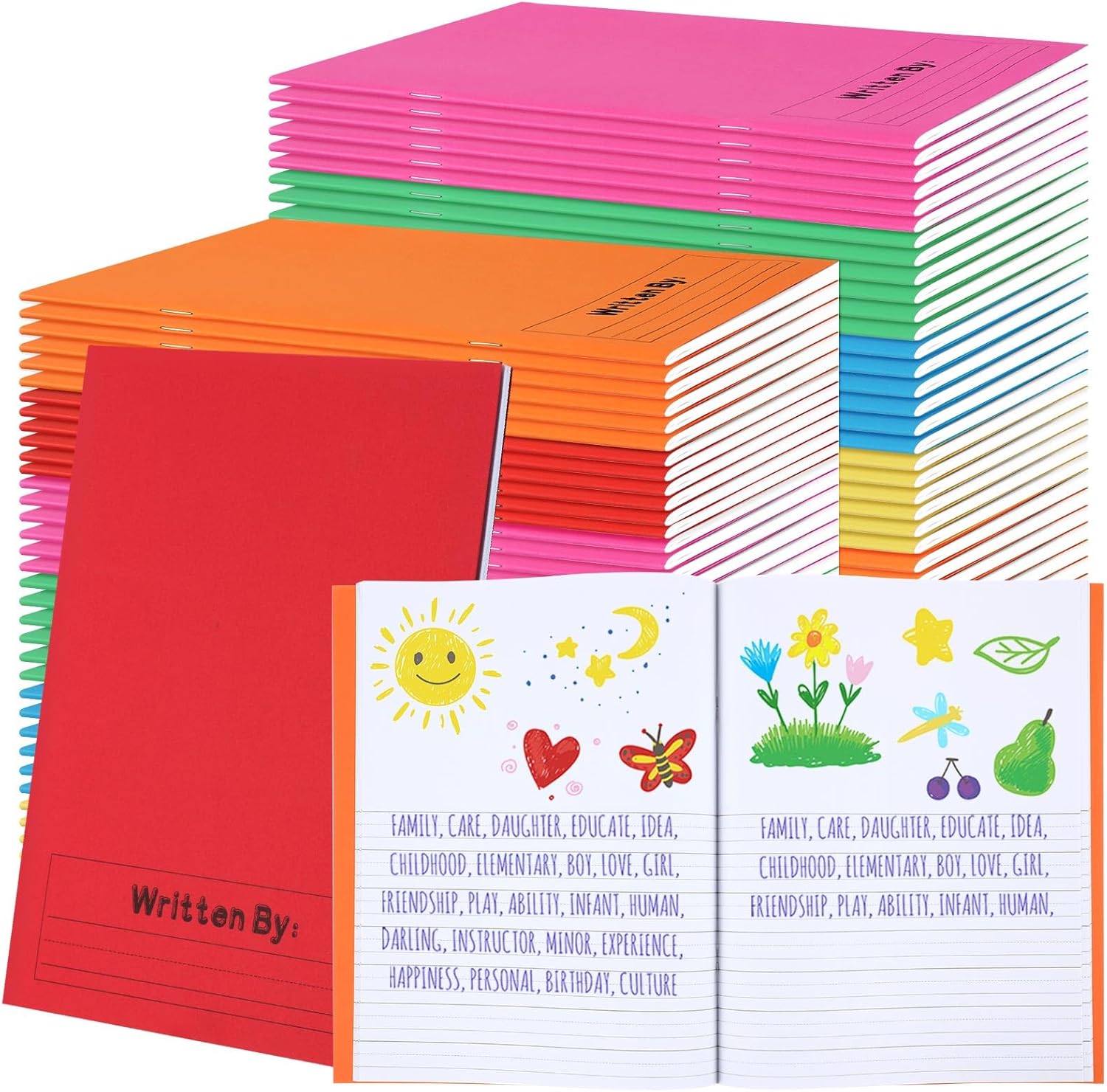48 Pcs Primary Composition Notebooks for Kids - Perfect for School