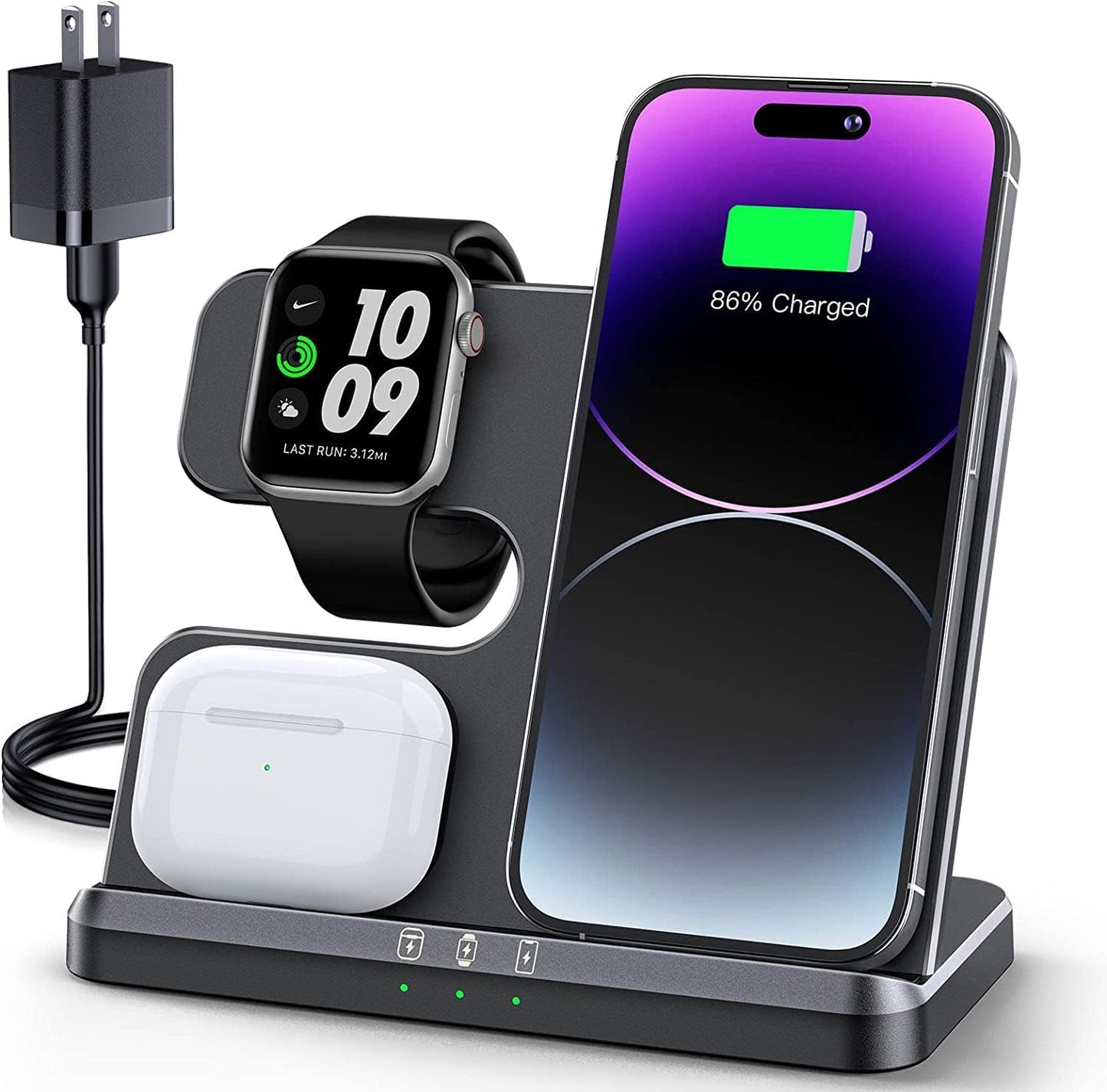 3-in-1 Apple Charging Station: Charge Multiple Devices Wirelessly!
