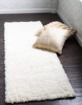 Unique Loom Solid Shag Area Rug Runner 2 ft 6 in x 19 ft 8 in - Soft