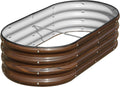 SnugNiture Galvanized Raised Garden Bed 4x2x1 ft Oval Metal Planter