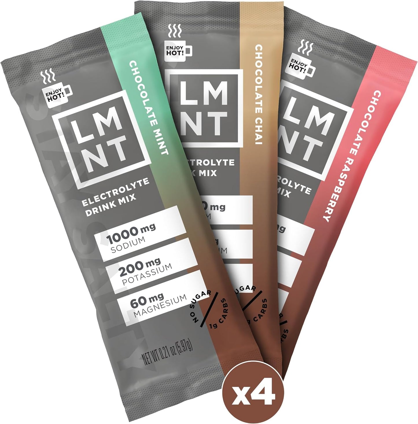 LMNT Zero Sugar Hot Chocolate Mixer - Chocolate Medley Pack