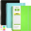 Graph Paper Notebook 8.5 in x 11 in 3 Pack - Thick 100gsm Grid Pads