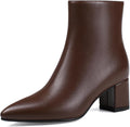 Women's Pointed Toe Ankle Boots Low Heel - Wide Fit Friendly