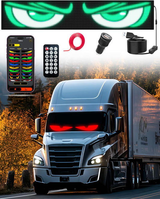 Devil Eyes Light for Windshield: Programmable LED Sign for Cars