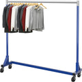 Industrial Grade Z-Base Garment Rack with 62 in Bar for Heavy Use
