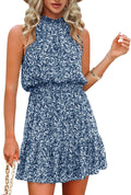 Summer Dress for Women Chiffon Blouses Skirt - Flowy Halter Romper