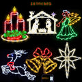 16 Christmas Window Silhouette Lights - 6 Pack Holiday Window Decor