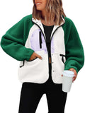 Casual Women's Sherpa Fleece Jacket for Warm Winter Comfort