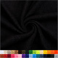Pico Textiles Black Solid Fleece Fabric 3 Yards Bolt - Soft, 60in