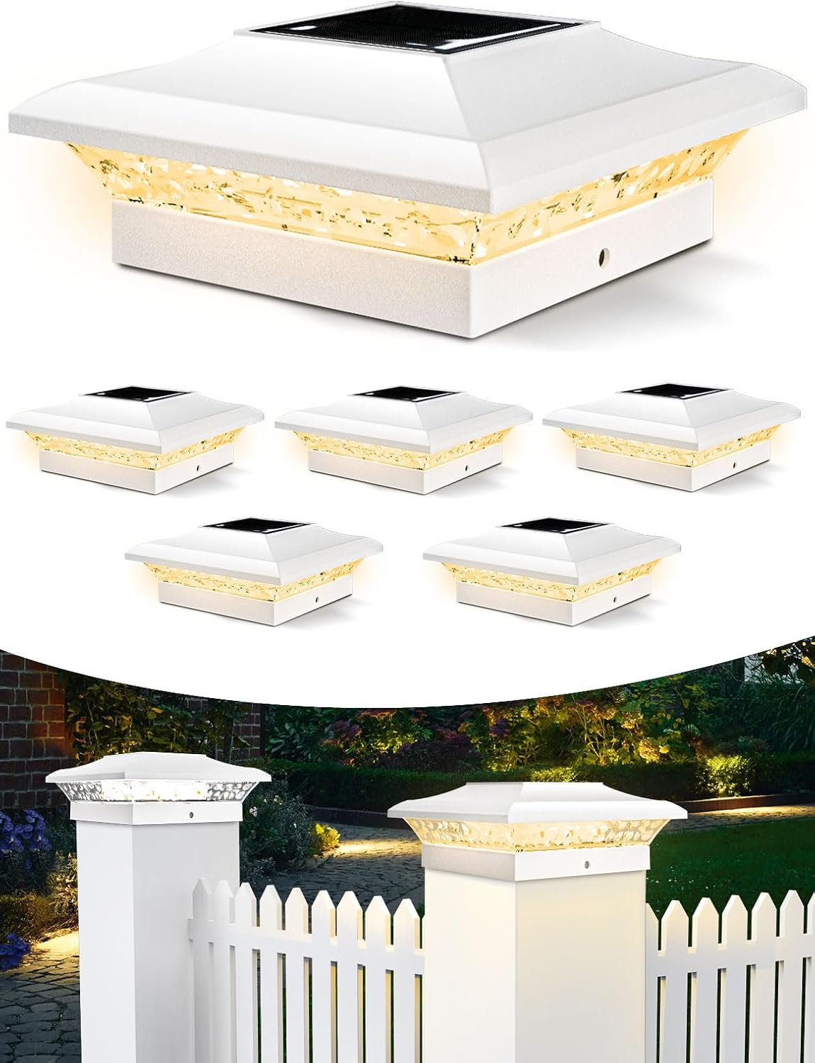 T-SUN 4x4 Post Cap Lights for Outdoor Garden and Deck Use
