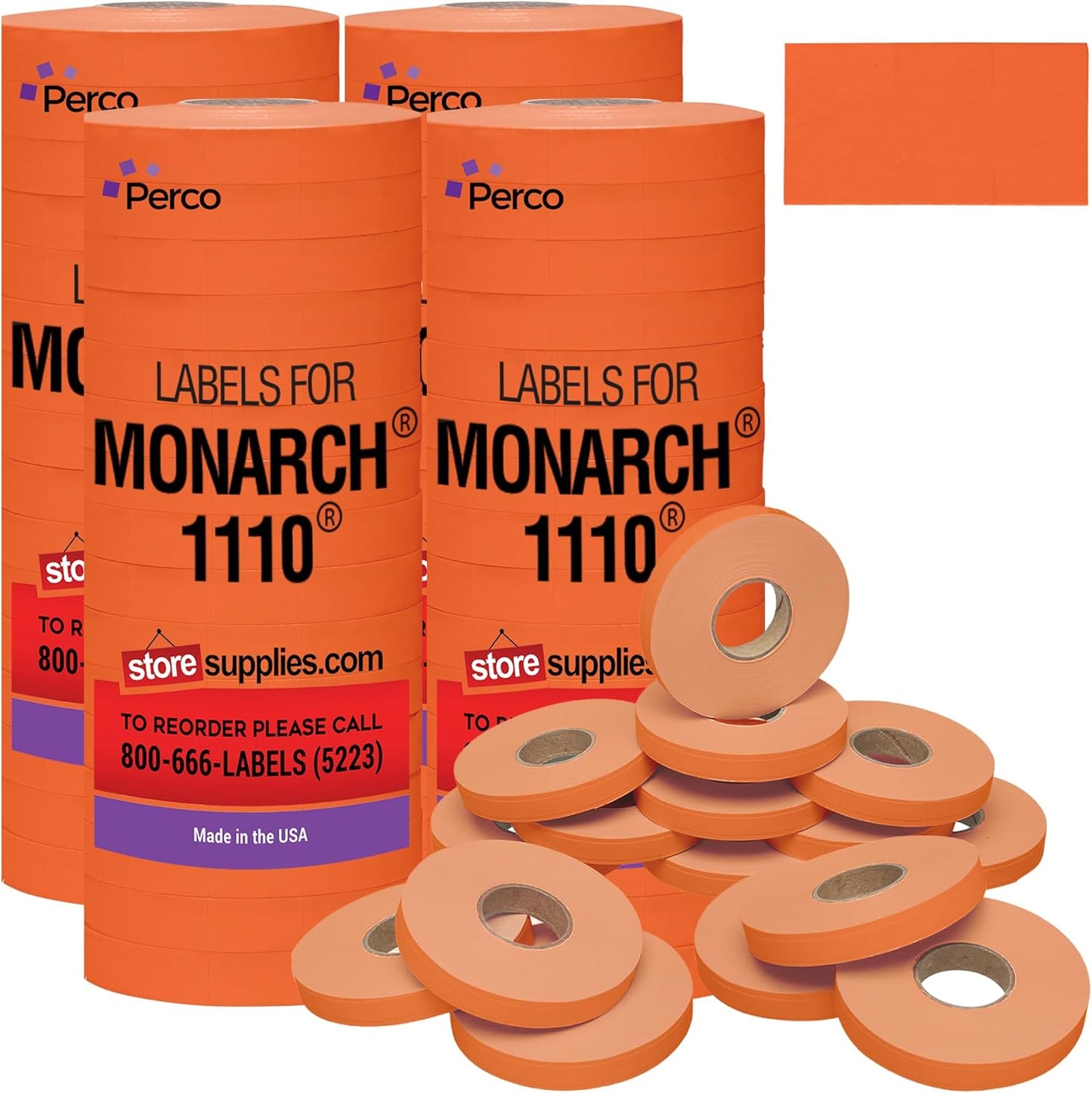 Fluorescent Red Pricing Labels for Monarch 1110 Price Gun