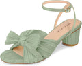 MUCCCUTE Bow Knot Chunky Heeled Sandals - Comfortable Wedding Heels 3