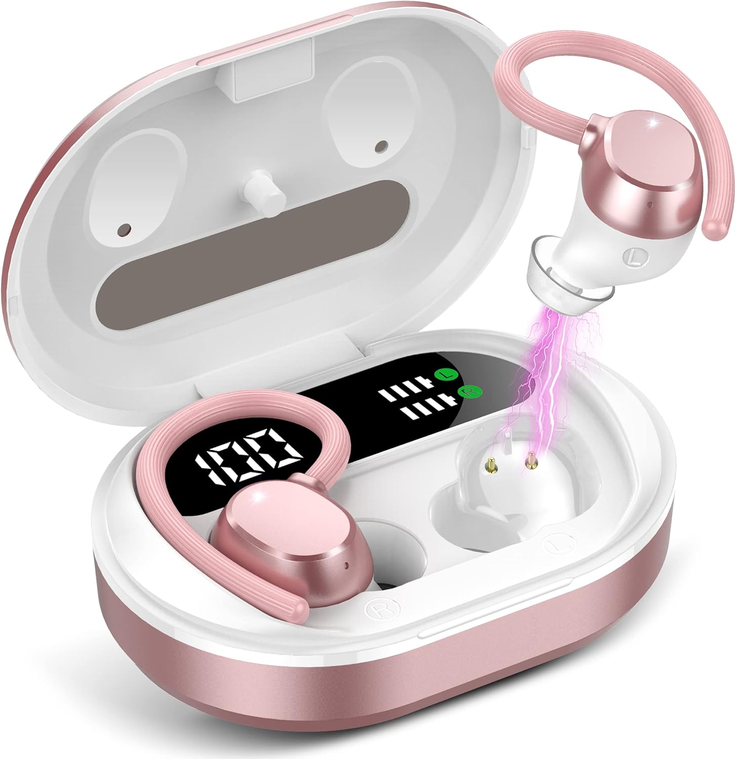 Wireless Earbuds with 30Hrs Playtime & LED Display