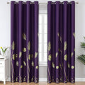 Estelar Textiler Purple Blackout Thermal Curtains 52Wx96L - Room