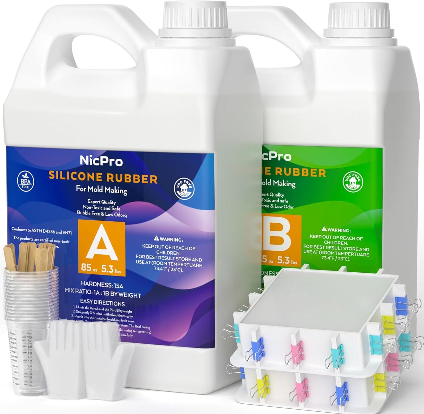 Nicpro Silicone Mold Making Kit 170oz for Crafting Projects