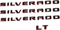 2019-2025 OEM 3pack Silverado Plus LT Emblems - Glossy Redline