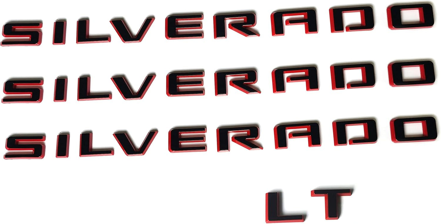 2019-2025 OEM Silverado Plus LT Emblems 3D Letters Badges