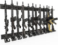 Gun Rack Wall Mount 6-Slot Adjustable Steel Rifle Rack - Heavy Duty