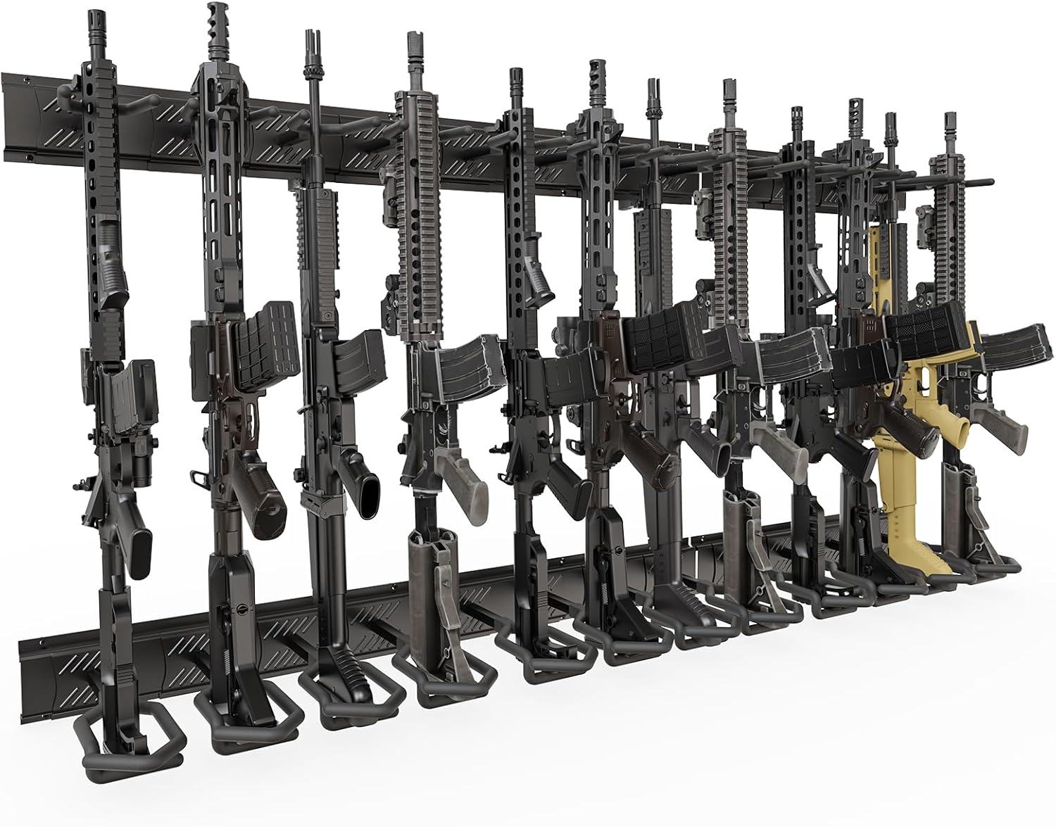 Adjustable Gun Rack Wall Mount for Heavy Duty Steel Display