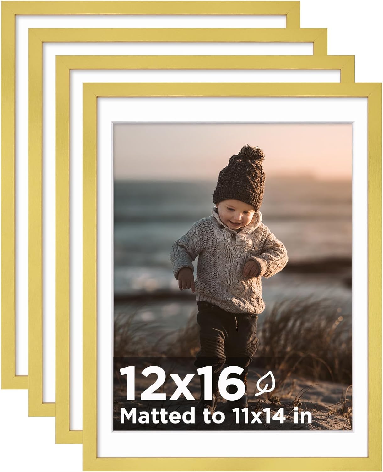 KINLINK 12x16 Picture Frame Set of 4 for Art Wall Display