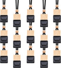 Hanging Car Air Freshener Bottles 15 Pcs - Refillable Black Glass