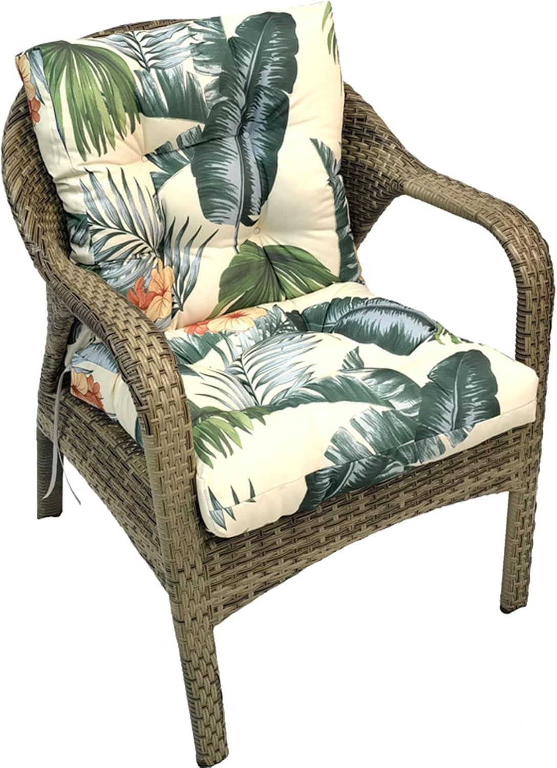 Wicker Chair Cushions for Outdoor Furniture, High Back Comfort