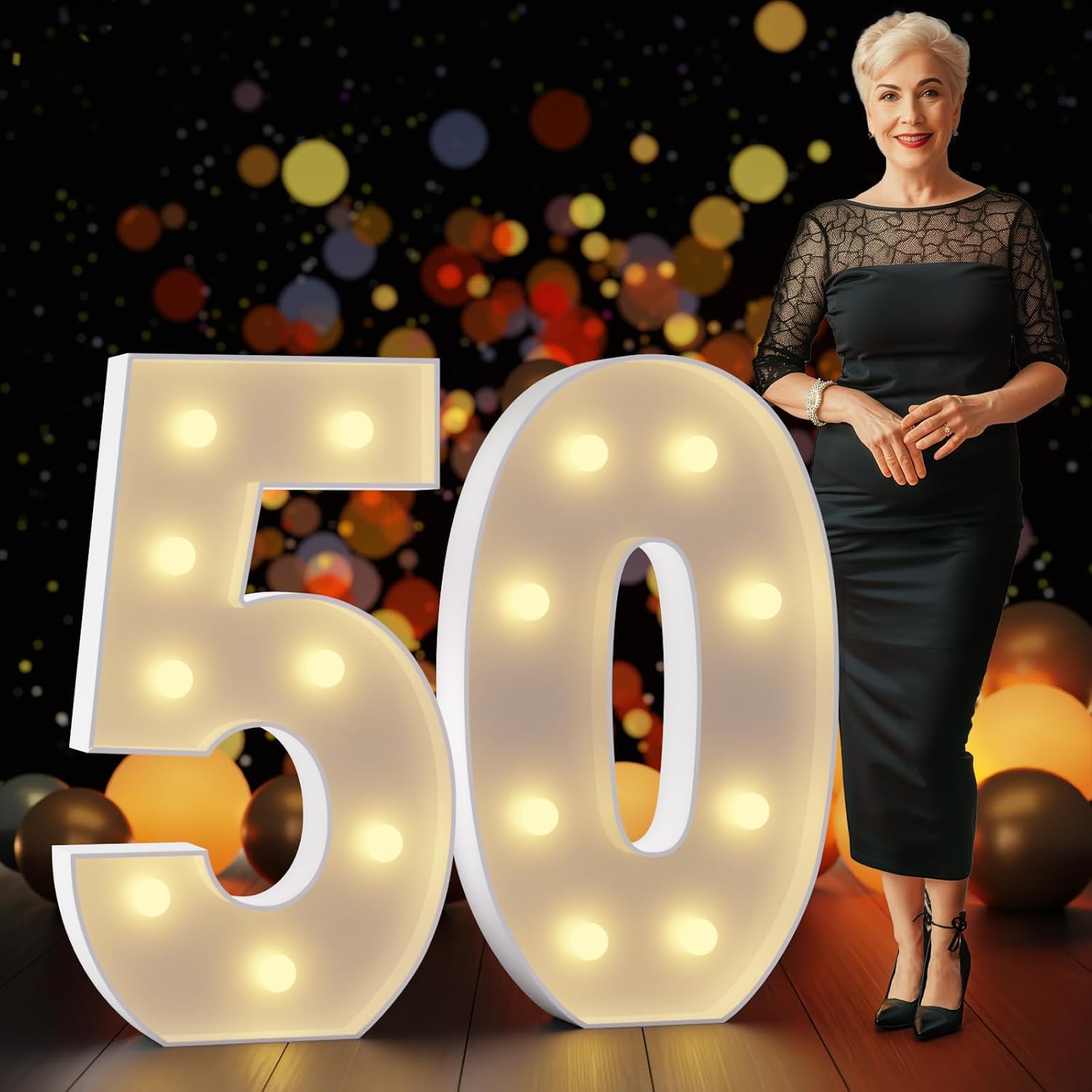 Large Light Up Numbers for 50th Birthday Decorations Outdoor