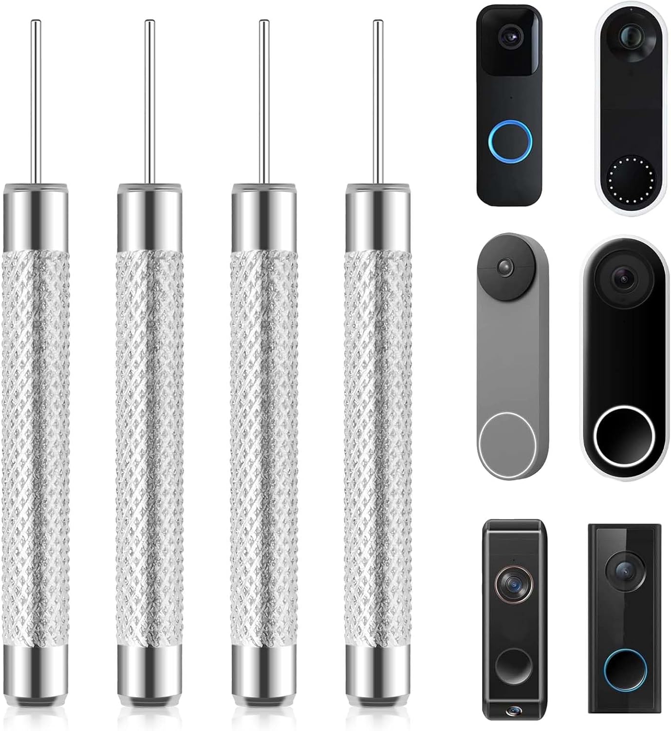 Doorbell Camera Release Key 4-Pack - Nest & Eufy Compatible