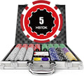 Casino Poker Set with Numbered Chips 500-Piece - Complete Poker Kit