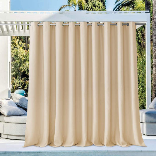 NICETOWN Outdoor Curtain Waterproof for Patio 95in Extra Long