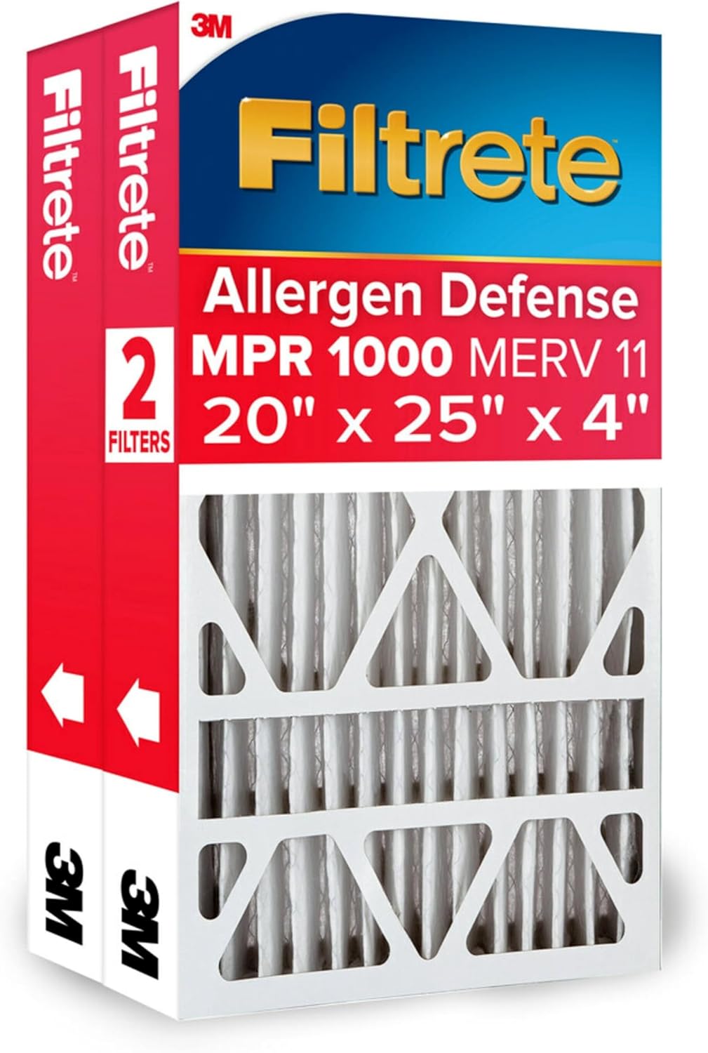 Filtrete 20x25x4 Air Filter 2-Pack - Micro Allergen Defense for Cleaner Air!