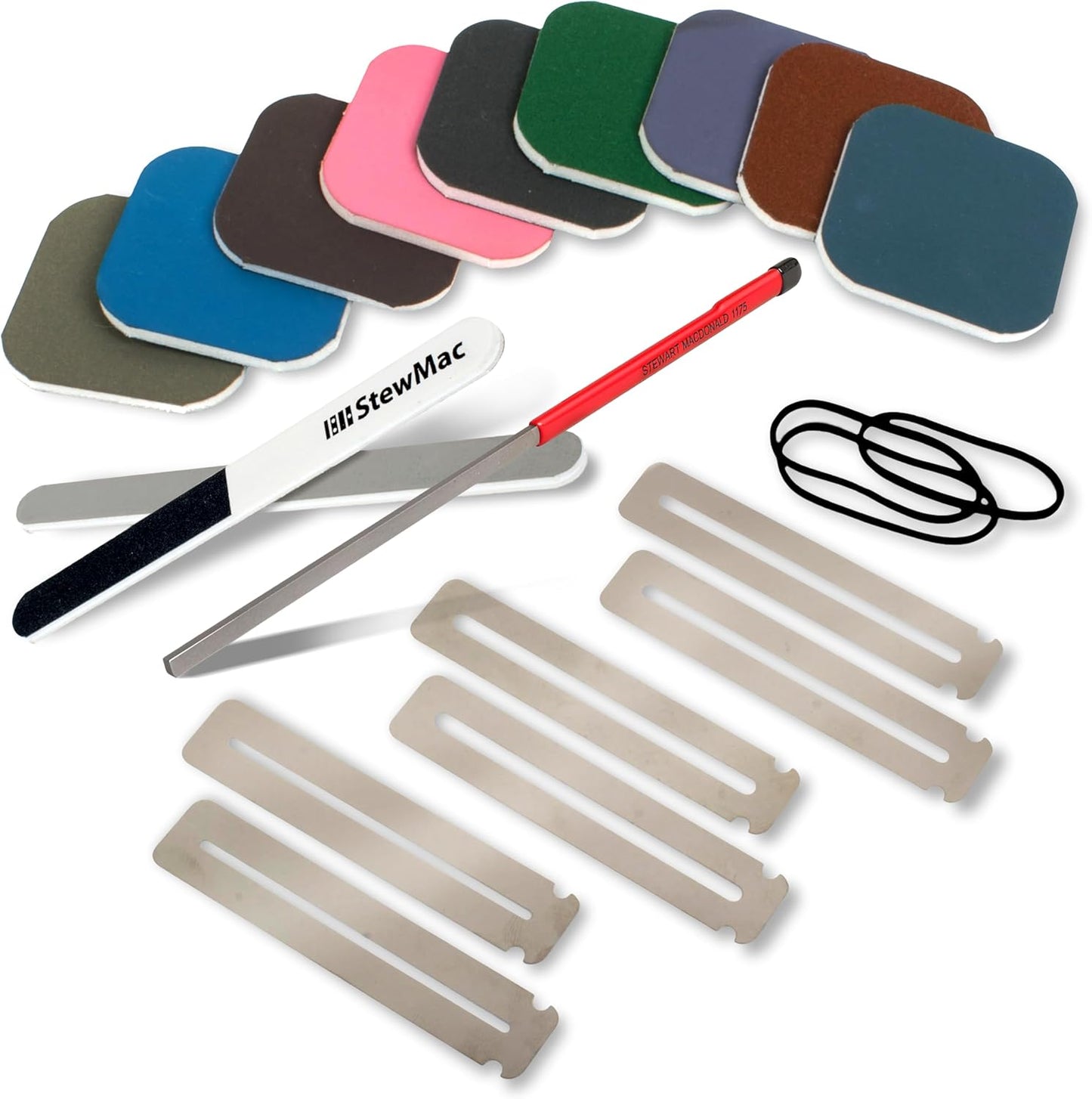 StewMac Rough Fret Smooth + Shine Set for Guitar Maintenance