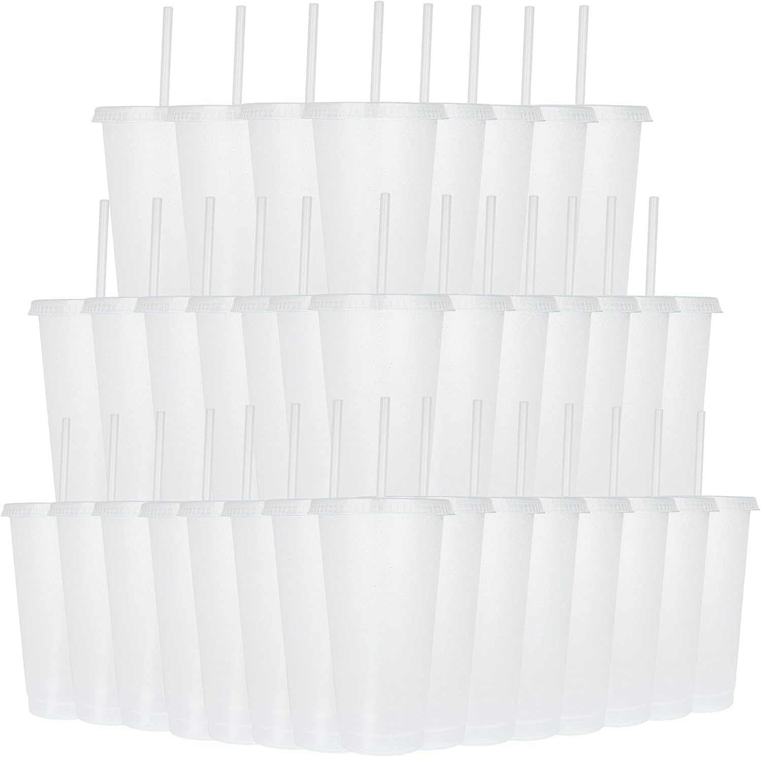 36 Pack Plastic Reusable Cups for Parties and Travel Needs