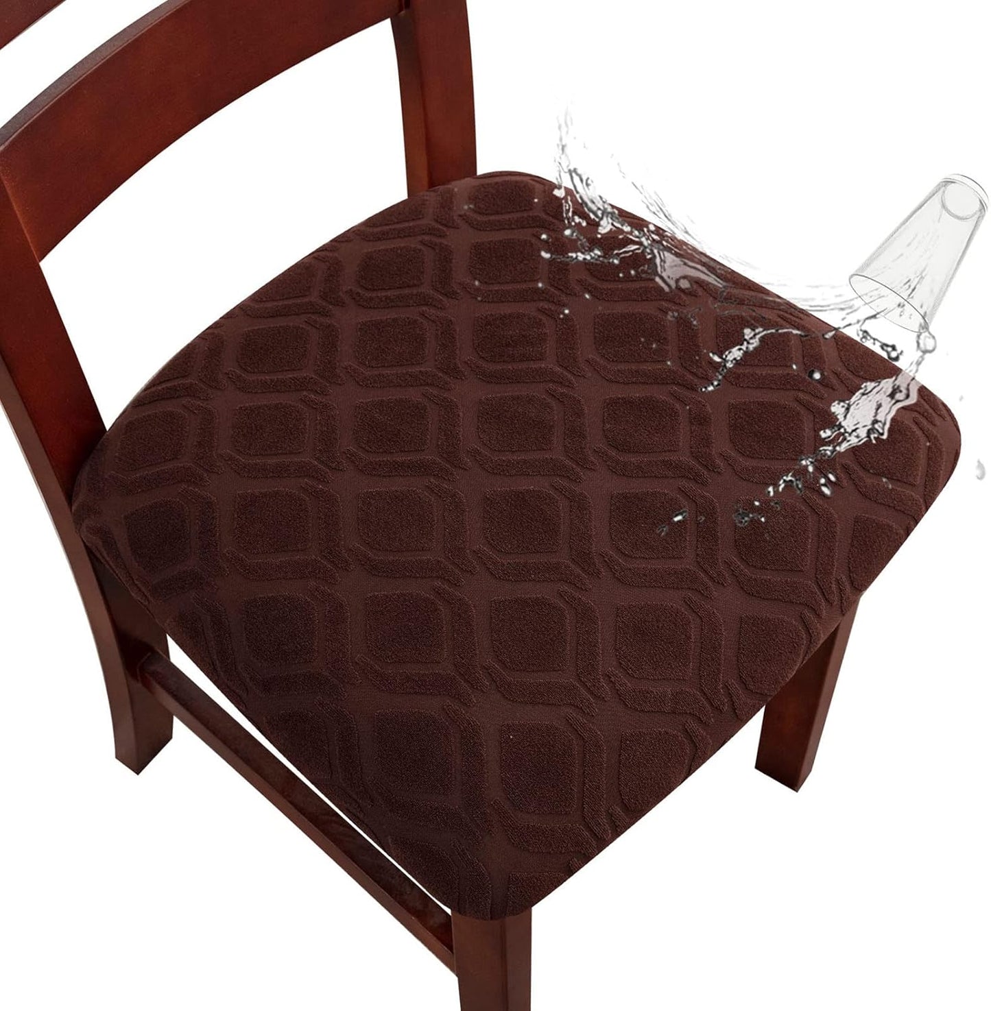 Genina Waterproof Chair Covers for Dining Room Chairs, 6 PCS