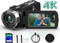 Video Camera Camcorder 4K Ultra HD 80MP Vlogging Camera - 18X Zoom