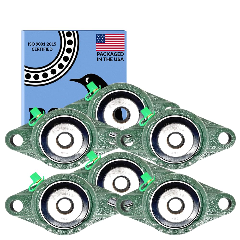 PGN UCFL201-8 Pillow Block Bearing - Durable Chrome Steel Bearings