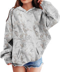 Maple Leaf Print Camo Hoodie for Stylish Kids